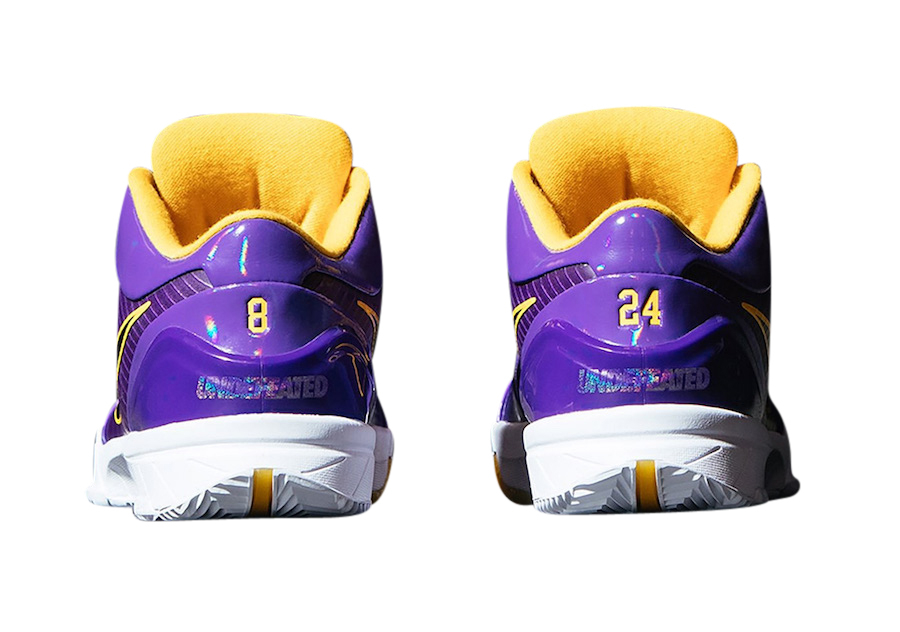UNDEFEATED x Nike Kobe 4 Protro Lakers CQ3869-500