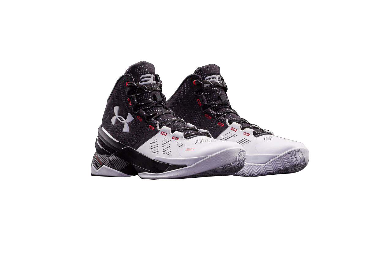 Under Armour Curry 2 Two suit and tie playoff black white one low 1