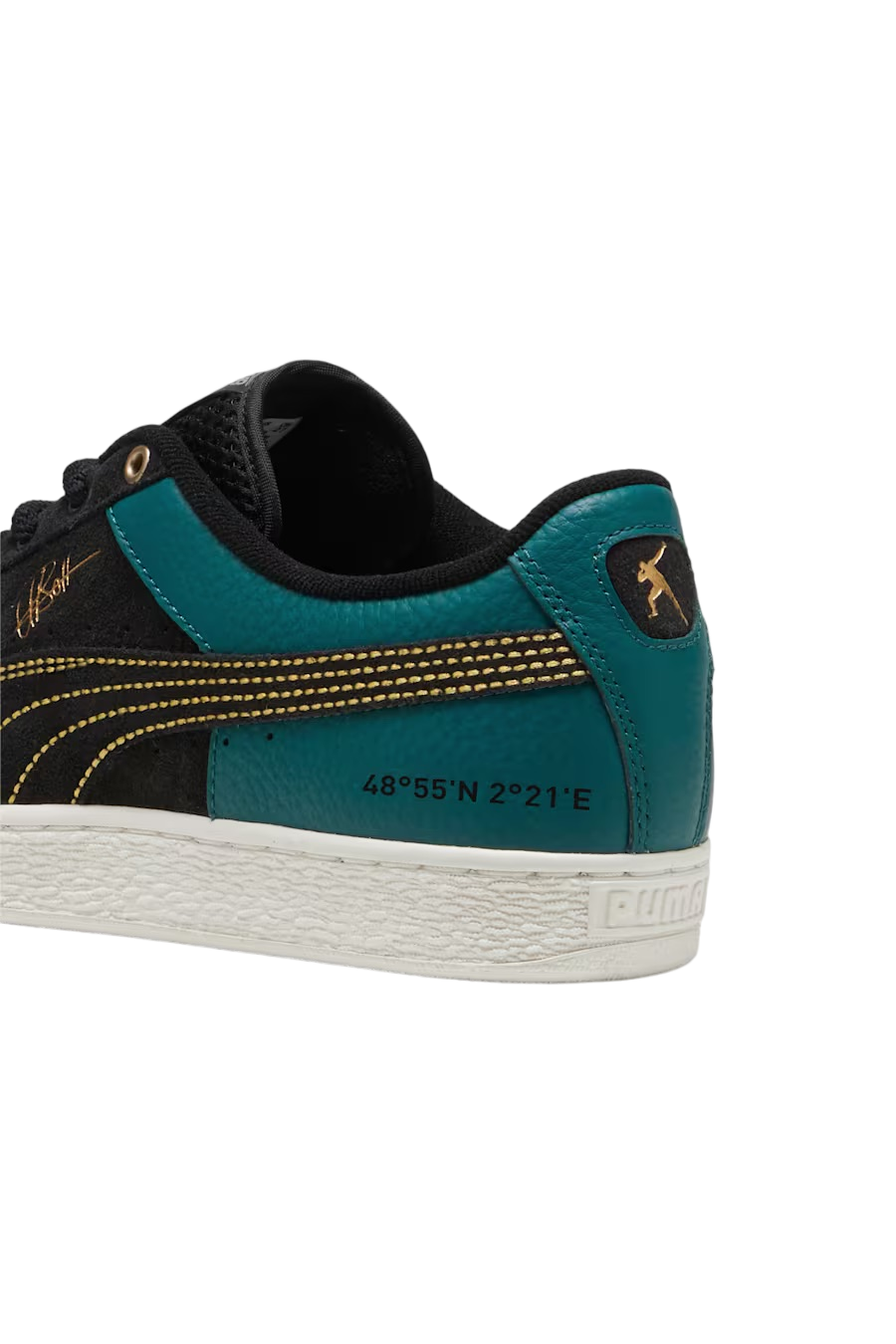 Usain Bolt x Puma Suede Black/ Cold Green