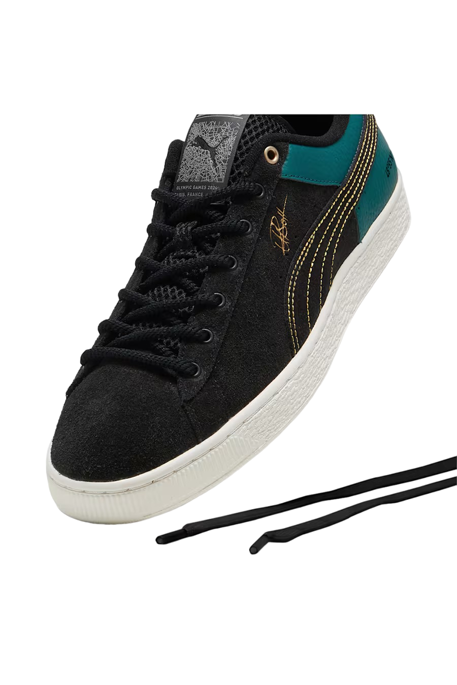 Usain Bolt x Puma Suede Black/ Cold Green