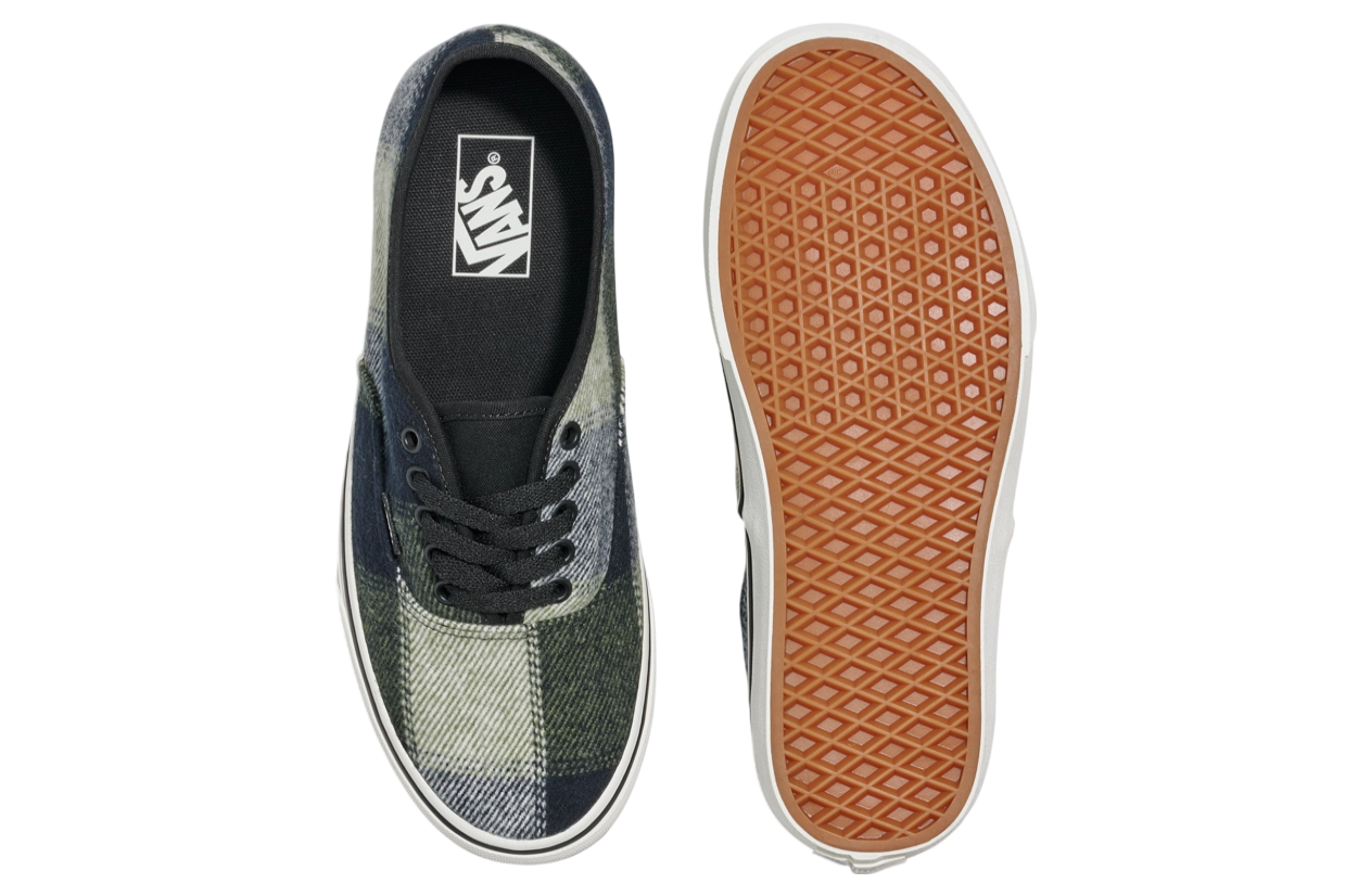 Vans Authentic Brushed Plaid Olive Green / Black