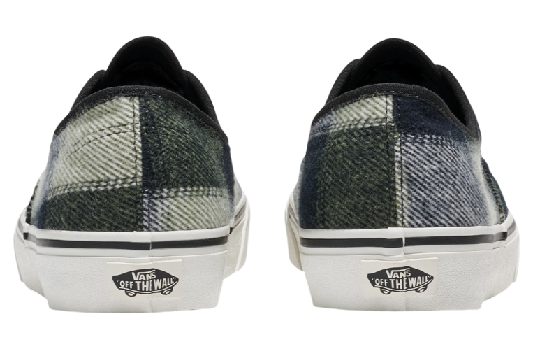 Vans Authentic Brushed Plaid Olive Green / Black