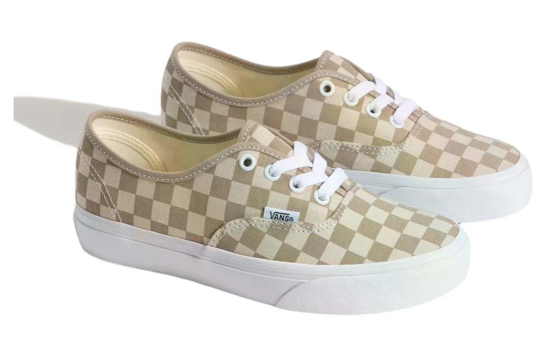 Vans Authentic Checkerboard Checkerboard Aluminum Grey / Oatmeal Beige