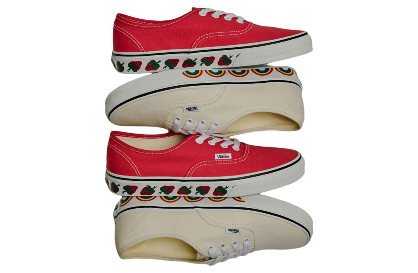 Vans Authentic Marshmallow White Rainbows