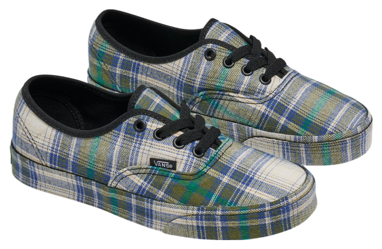 Vans Authentic Rave Plaid Green