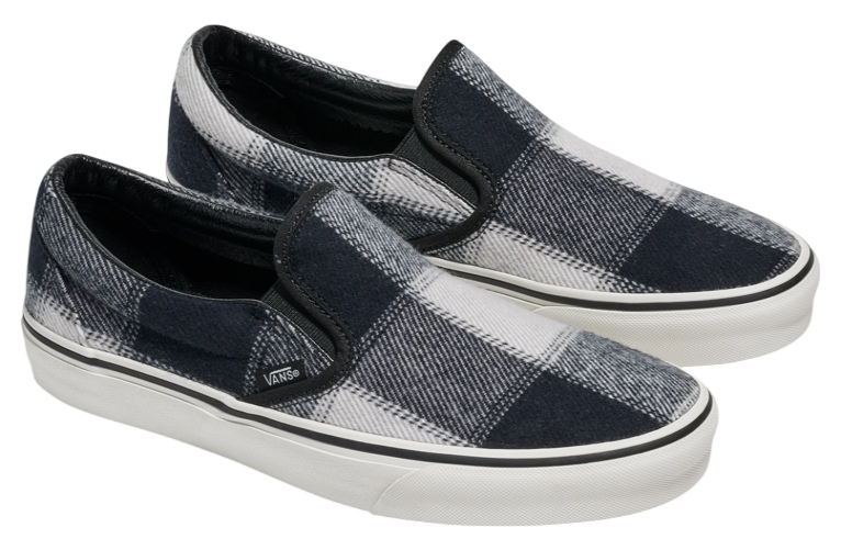 Vans Classic Slip-On Brushed Plaid Black / White