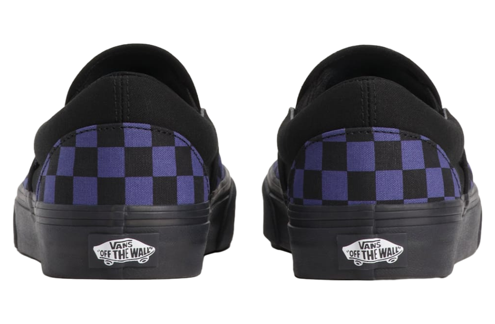 Vans Classic Slip-On Checkerboard Checkerboard Black / Twilight Haze Blue