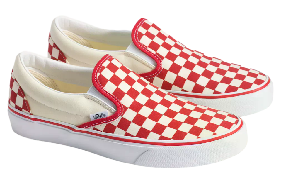 Vans Classic Slip-On Checkerboard Checkerboard Racing Red / White