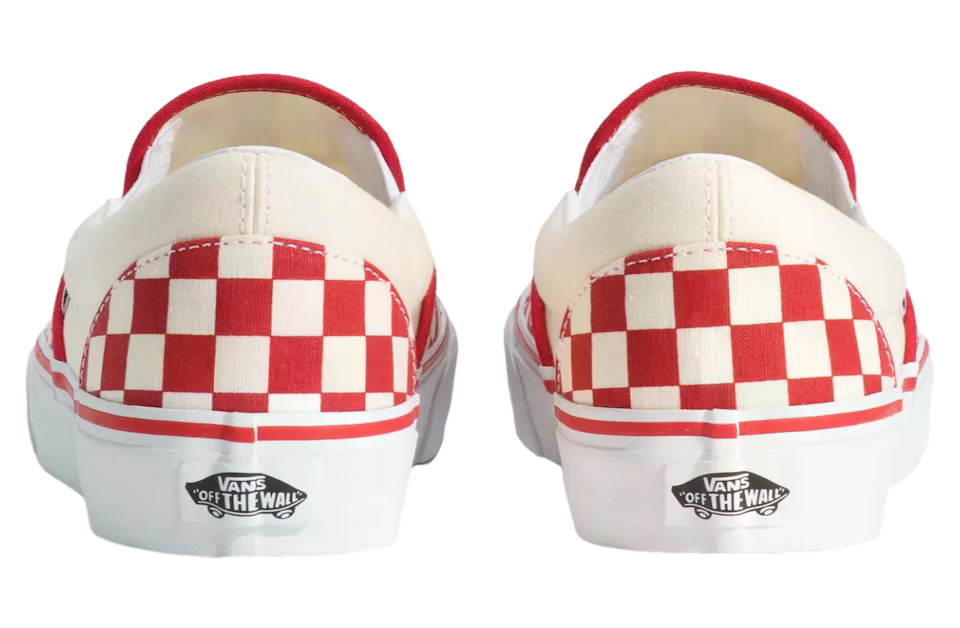 Vans Classic Slip-On Checkerboard Checkerboard Racing Red / White
