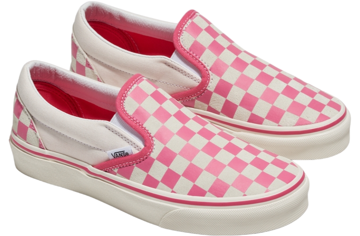 Vans Classic Slip-on Checkerboard Pink / True White