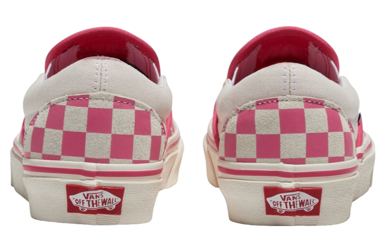 Vans Classic Slip-on Checkerboard Pink / True White