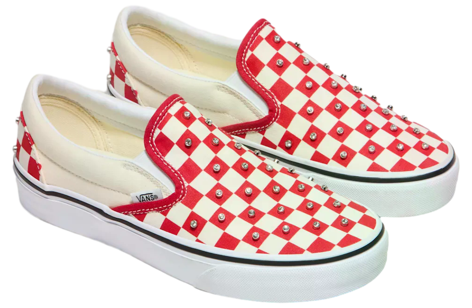 Vans Classic Slip-On Checkerboard Racing Red / White