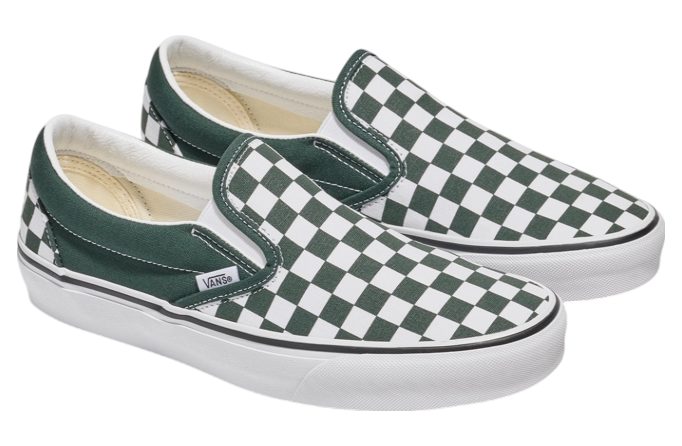 Vans Classic Slip-On Checkerboard Scarab Green