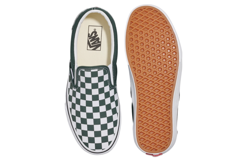 Vans Classic Slip-On Checkerboard Scarab Green