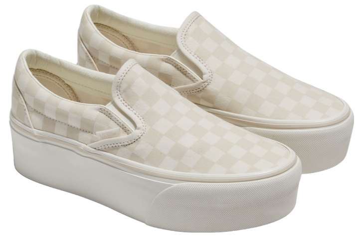 Vans Classic Slip-on Checkerboard Stackform Marshmallow White / Turtledove White