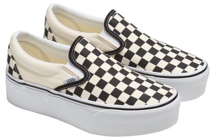 Vans Classic Slip-on Checkerboard Stackform WMNS Black / Classic White / Gum