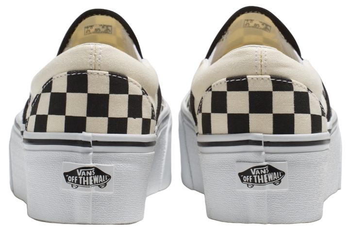 Vans Classic Slip-on Checkerboard Stackform WMNS Black / Classic White / Gum