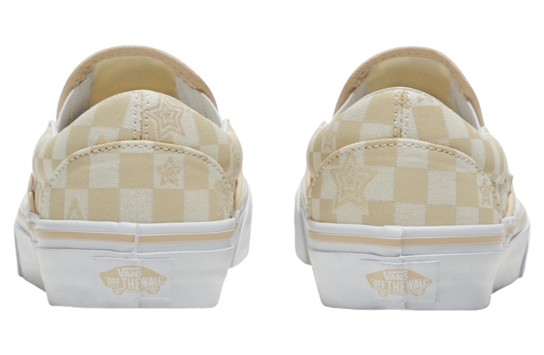 Vans Classic Slip-on Checkerboard Stars Tan