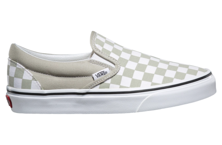 Vans Classic Slip-On Checkerboard WMNS Desert Sage Green / True White