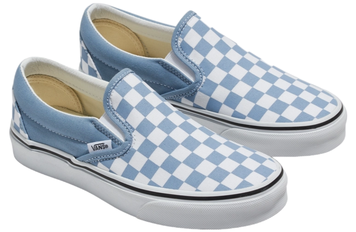 Vans Classic Slip-On Checkerboard WMNS Dusty Blue / Gum