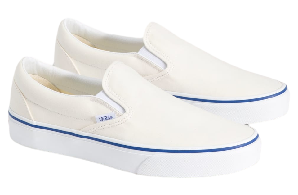 Vans Classic Slip-On Marshmallow White / Blue