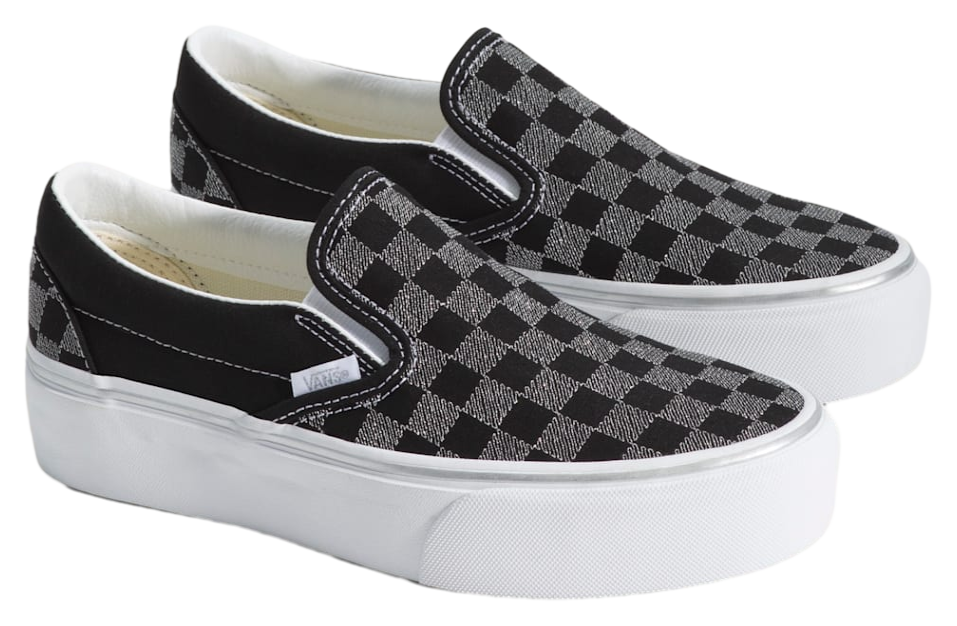 Vans Classic Slip-On Platform Checkerboard Checkerboard Black