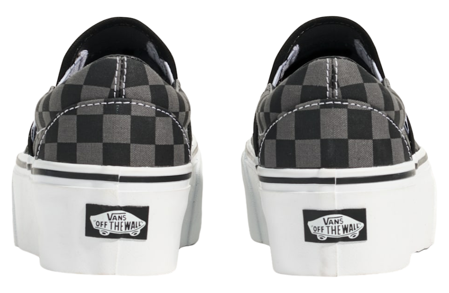 Vans Classic Slip-On Platform Checkerboard Checkerboard Black / Pewter Grey
