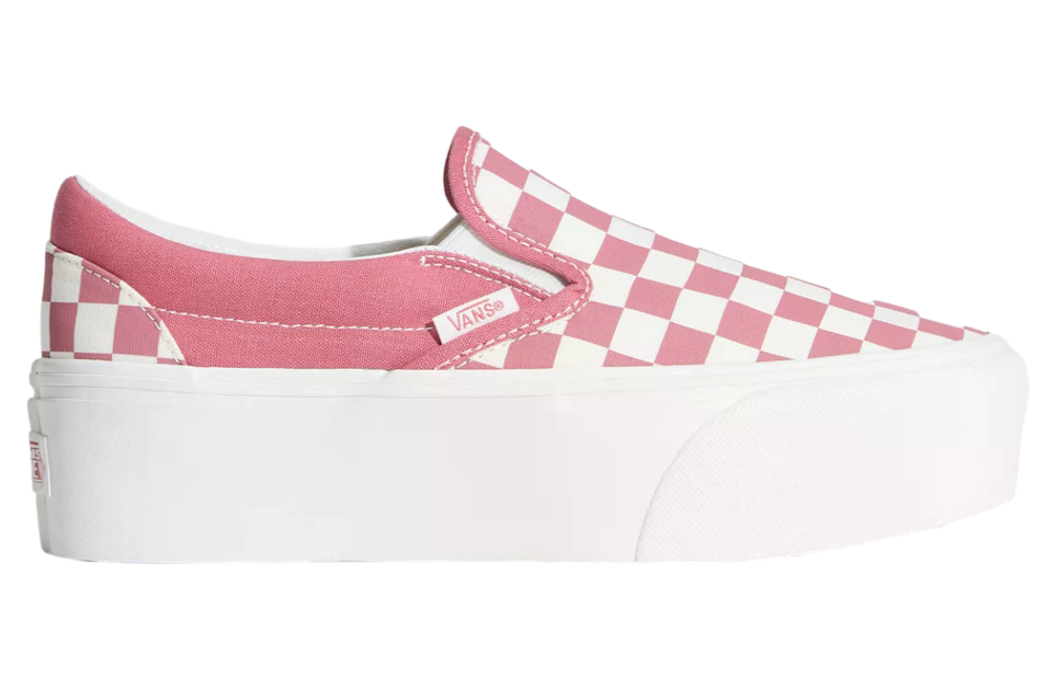 Vans Classic Slip-On Platform Checkerboard Mauvewood Pink / White