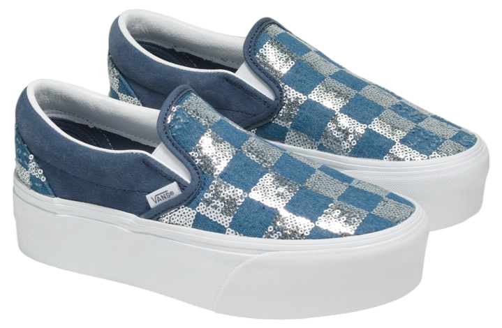 Vans Classic Slip-On Stackform WMNS Glimmer Check Vintage Indigo