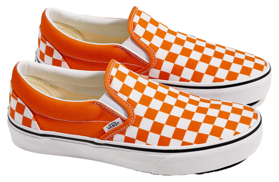 Vans Game Day Classic Slip-On Checkerboard Checkerboard Orange / True White