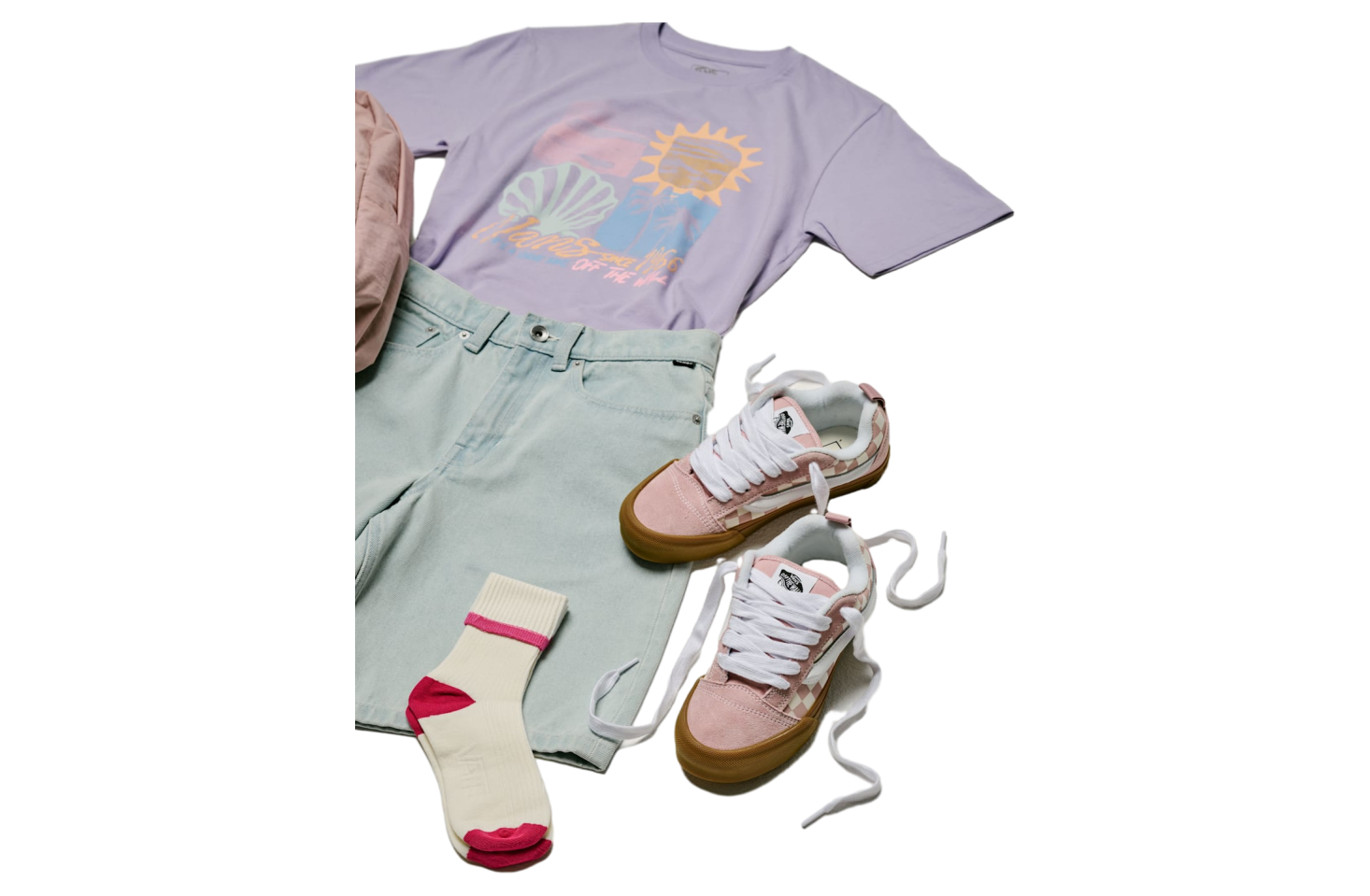 Vans Knu Skool Gum Checkerboard Misty Mauve Pink