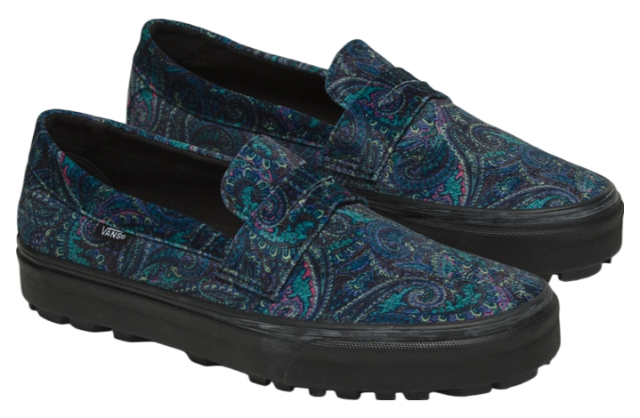 Vans Loafer Velvet Paisley Blue / Green