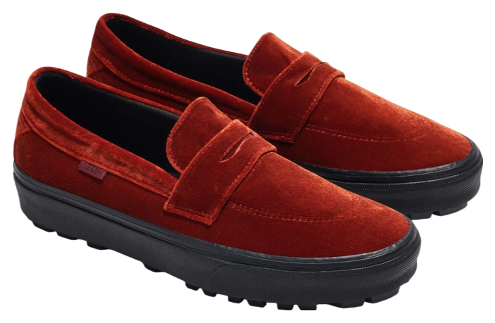 Vans Loafer Velvet Port Red