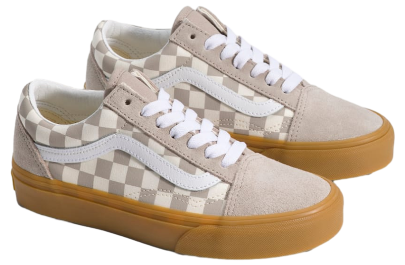 Vans Old Skool Gum Checkerboard Mushroom Brown