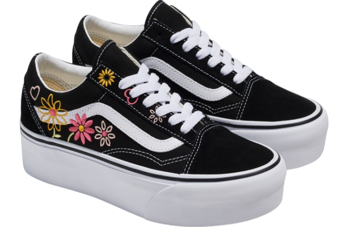 Vans Old Skool Stackform Embroidery Black True White Jun 2024 VN0009PZBPA KicksOnFire