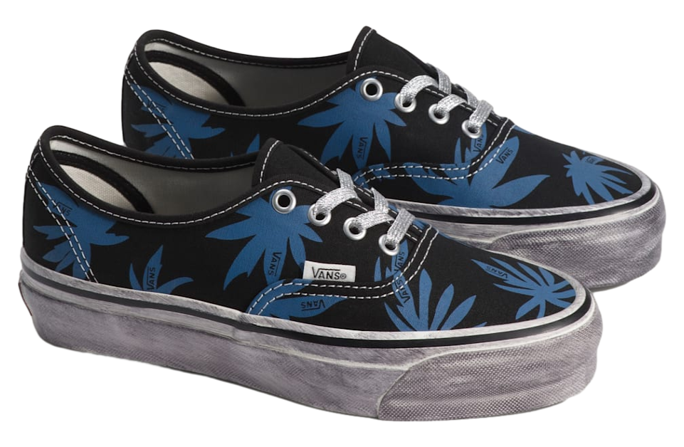 Vans Premium Authentic Black / Blue Leaves