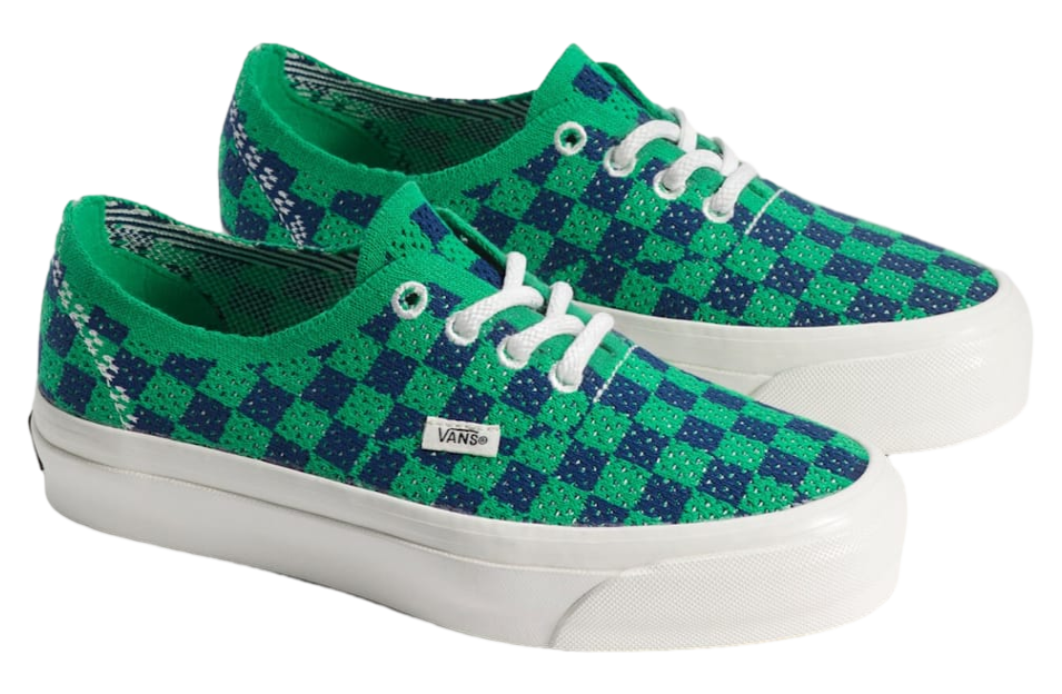 Vans Premium Authentic Checkerboard Checkerboard Green / Navy Blue