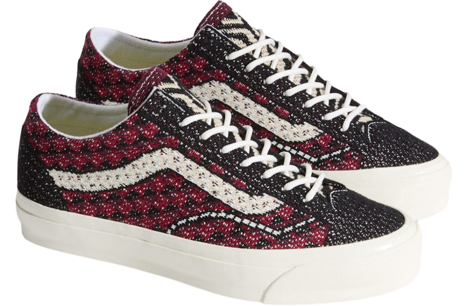 Vans Premium Old Skool Geo Check Bordeaux Red