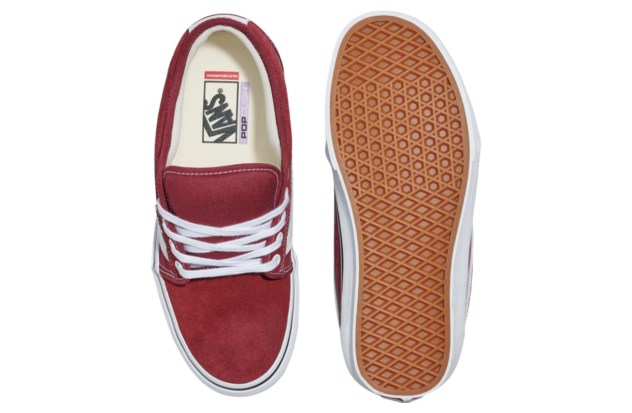 Vans Skate Chukka Low Sidestripe Burgundy / White