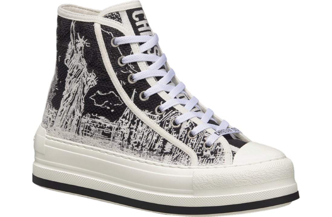 Walk n Dior High Platform WMNS Cotton Embroidered / Black