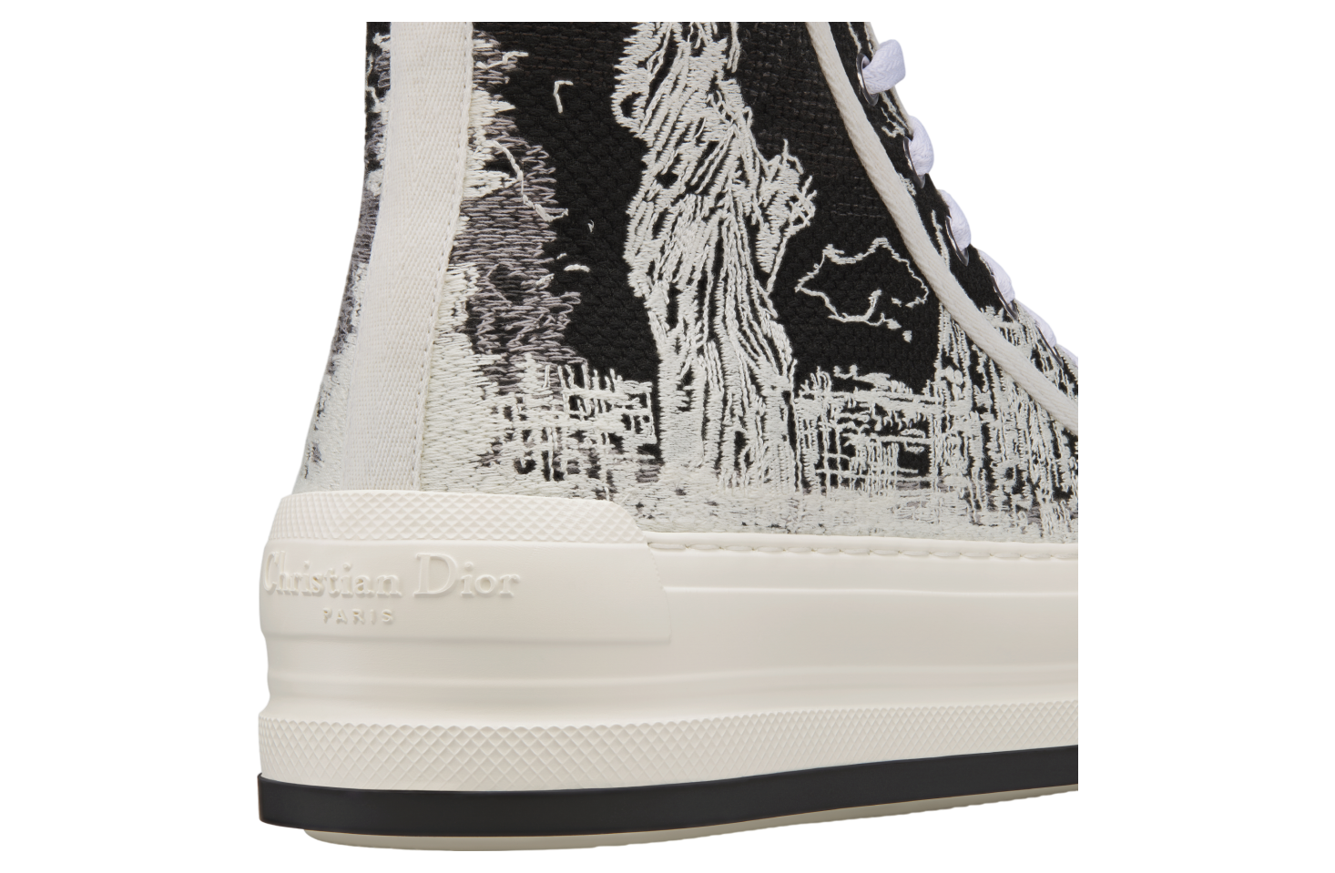 Walk n Dior High Platform WMNS Cotton Embroidered / Black