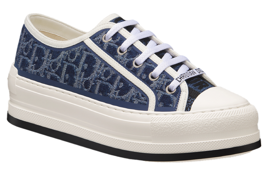 Walk n Dior Platform WMNS Blue Stonewashed / Effect Cotton Denim Embroidered