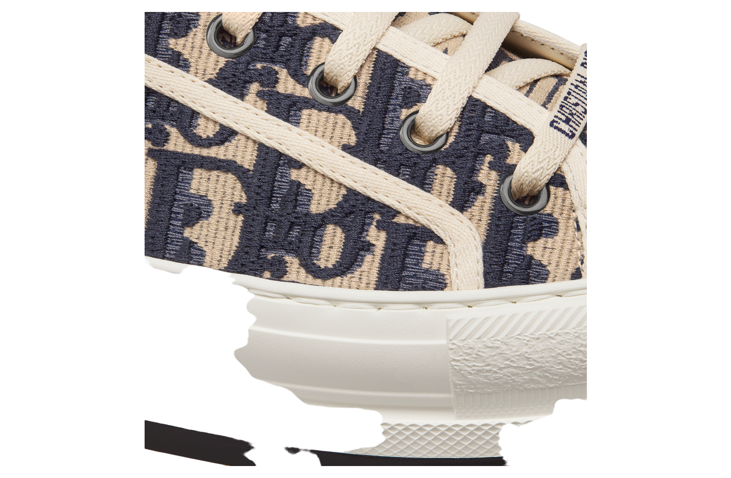 Walk n Dior Platform WMNS Deep Blue Oblique Embroidered Cotton