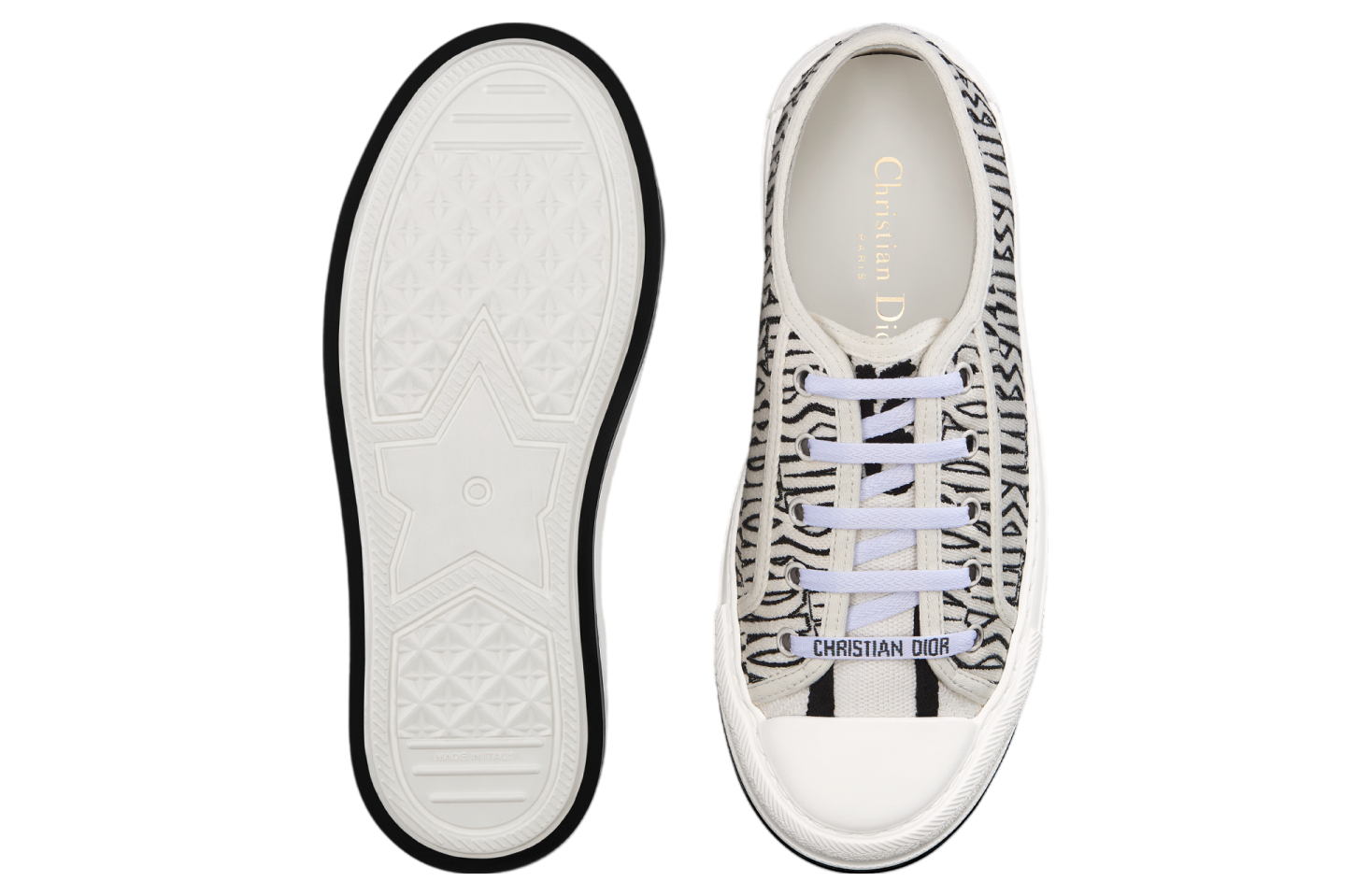 Walk n Dior Platform WMNS Embroidered Cotton / White