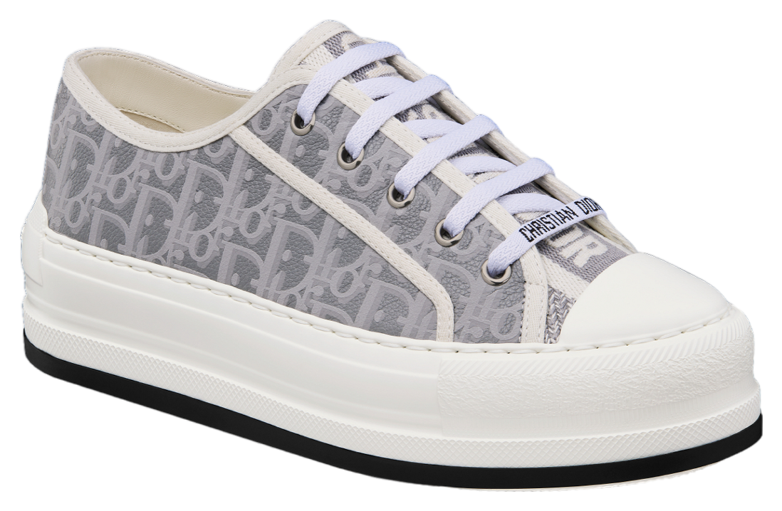 Walk n Dior Platform WMNS Gray Calfskin Textured / Oblique Motif