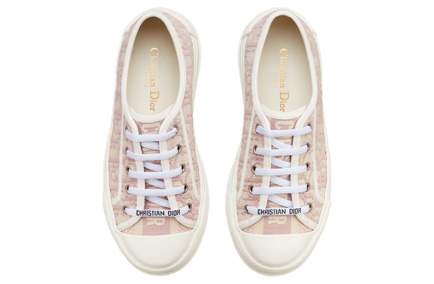 Walk n Dior Platform WMNS Nude Oblique Embroidered Cotton