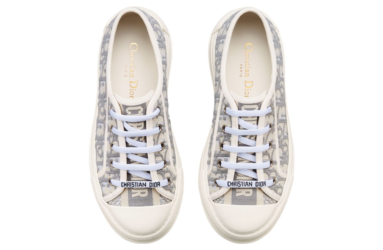 Walk n Dior Platform WMNS Stone Gray Oblique Embroidered Cotton