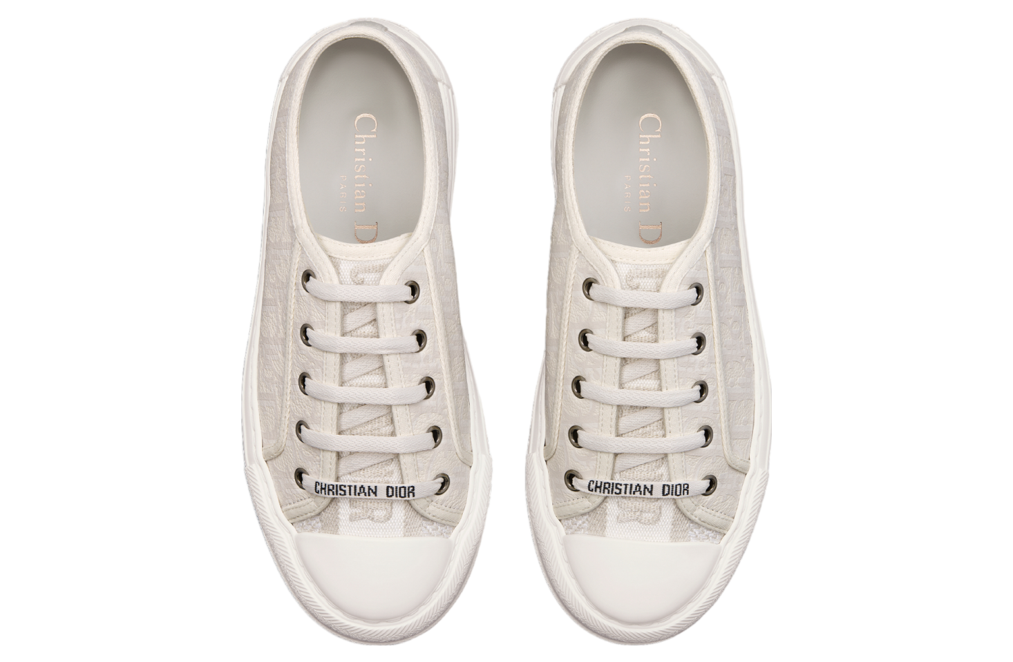 Walk n Dior Platform WMNS White Calfskin Textured / Oblique Motif