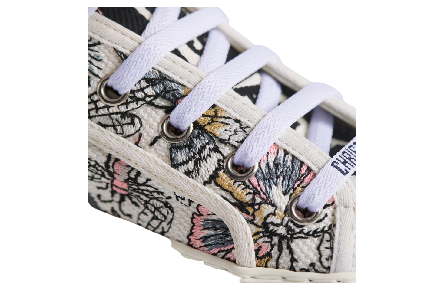 Walk n Dior Platform WMNS White Cotton Embroidered / Multicolor Libellule Camouflage Motif