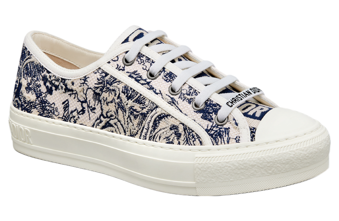 Walk n Dior WMNS Blue Toile De Jouy Embroidered Cotton